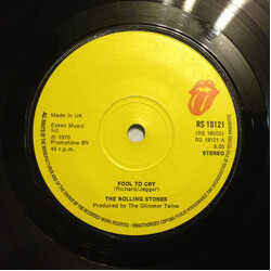 The Rolling Stones Fool To Cry USED VINYL 7INCH 45 RPM SINGLE STEREO
