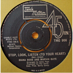 Diana Ross / Marvin Gaye Stop, Look, Listen (To Your Heart) VINYL 7" USED