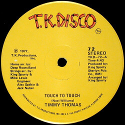 Timmy Thomas Touch To Touch VINYL 12" USED