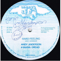 Andy Anderson (6) / Masia Dread Hard Feeling USED VINYL 12INCH 45 RPM SINGLE