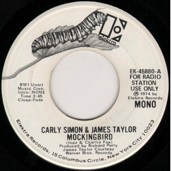Carly Simon / James Taylor (2) Mockingbird Vinyl 7" USED