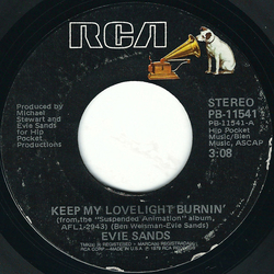 Evie Sands Keep My Lovelight Burnin' Vinyl 7" USED