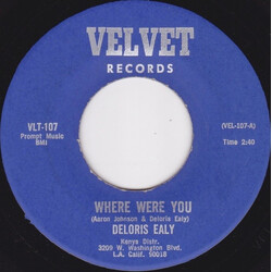 Deloris Ealy / Wayne Martin Kenyatts Where Were You / Finders Keepers USED VINYL 7INCH 45 RPM