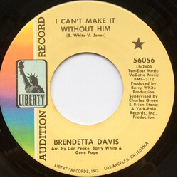 Brendetta Davis I Can't Make It Without Him USED VINYL 7INCH 45 RPM SINGLE PROMO