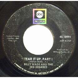 Billy Wade And The 3rd Degrees Tear It Up Part I & II USED VINYL 7INCH