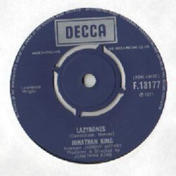Jonathan King Lazybones / I Just Want To Say "Thank You" VINYL 7" USED