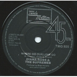 The Supremes Where Did Our Love Go USED VINYL 7INCH 45 RPM SINGLE REISSUE