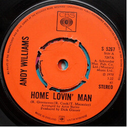 Andy Williams Home Lovin' Man USED VINYL 7INCH 45 RPM SINGLE