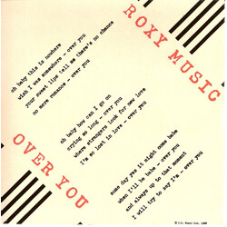 Roxy Music Over You USED VINYL 7INCH 45 RPM SINGLE