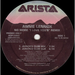 Annie Lennox No More "I Love You¼s" (Remix) USED VINYL 12INCH 33 S RPM PROMO