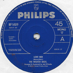 The Walker Brothers Love Her USED VINYL 7INCH 45 RPM SINGLE MONO