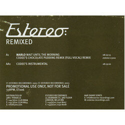 Marlo (2) Wait Until The Morning (Estereo: Remixed) VINYL 12" USED