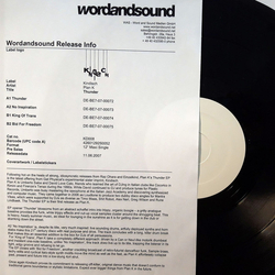 Plan K Thunder USED VINYL 12INCH PROMO WHITE LABEL