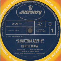 Kurtis Blow Christmas Rappin' VINYL 12" USED