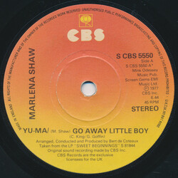 Marlena Shaw Yu-Ma / Go Away Little Boy / Look At Me, Look At You (We're Flying) VINYL 7" USED