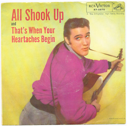 Elvis Presley / The Jordanaires All Shook Up / That's When Your Heartaches Begin Vinyl 7" USED