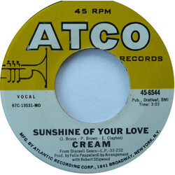 Cream (2) Sunshine Of Your Love USED VINYL 7INCH 45 RPM SINGLE