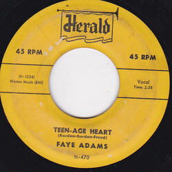 Faye Adams Teen-Age Heart / Witness To The Crime USED VINYL 7INCH 45 RPM SINGLE