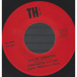 Dimension Latina / Wladimir Lozano / Oscar D' León Dolor Cobarde / El Frutero Vinyl 7" USED