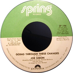 Joe Simon Going Through These Changes / I Can't Stand A Liar USED VINYL 7INCH SINGLE