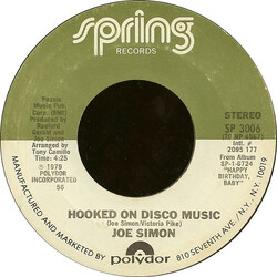 Joe Simon Hooked On Disco Music / I Still Love You VINYL 7" USED