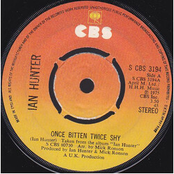 Ian Hunter Once Bitten Twice Shy USED VINYL 7INCH SINGLE