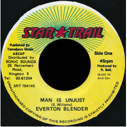 Everton Blender Man Is Unjust USED VINYL 7INCH 45 RPM