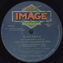 Sinnamon / Barbara Fowler I Like The Way (You Make Me Feel) USED VINYL 12INCH 33 S RPM