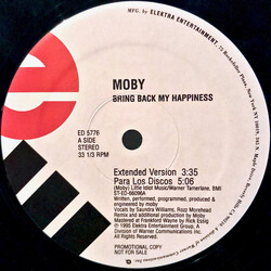 Moby Bring Back My Happiness VINYL 12" USED