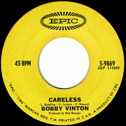 Bobby Vinton Careless / Satin Pillows USED VINYL 7INCH 45 RPM SINGLE