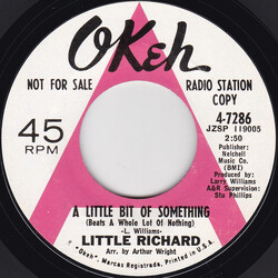 Little Richard A Little Bit Of Something (Beats A Whole Lot Of Nothing) / Money USED VINYL 7INCH 45 RPM SINGLE PROMO STYRENE