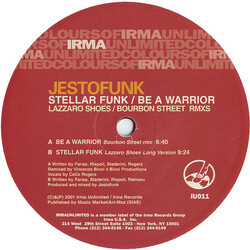 Jestofunk Stellar Funk / Be A Warrior (Lazarro Shoes / Bourbon Street Remixes) USED VINYL 12INCH 45 RPM 33 S RPM