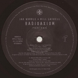 Jah Wobble / Bill Laswell Radioaxiom Remixed USED VINYL 12INCH 33 S RPM LIMITED EDITION STEREO