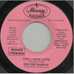 Dee Dee Warwick Girls Need Love Vinyl 7" USED