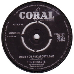 The Crickets (2) When You Ask About Love VINYL 7" USED