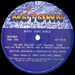 Mary Jane Girls In My House USED VINYL 12INCH 33 S RPM