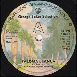 George Baker Selection Paloma Blanca USED VINYL 7INCH 45 RPM SINGLE