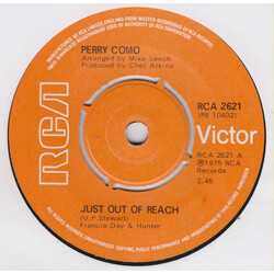 Perry Como Just Out Of Reach USED VINYL 7"