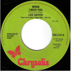 Leo Sayer When I Need You USED VINYL 7INCH 45 RPM SINGLE
