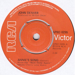 John Denver Annie's Song USED VINYL 7INCH 45 RPM SINGLE REPRESS