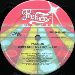 Passion (2) Don't Stop My Love VINYL 12" USED