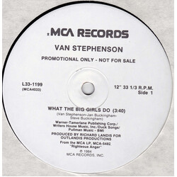 Van Stephenson What The Big Girls Do USED VINYL 12INCH PROMO