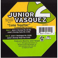 Junior Vasquez Come Together USED VINYL 12INCH 33 S RPM