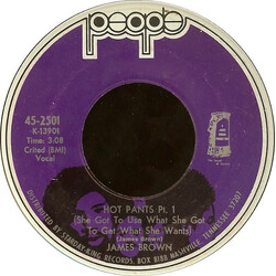 James Brown Hot Pants USED VINYL 7INCH 45 RPM SINGLE STYRENE