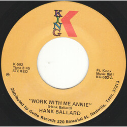 Hank Ballard Work With Me Annie USED VINYL 7INCH 45 RPM SINGLE MONO