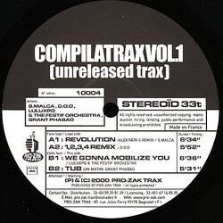 Various Compilatrax Vol. 1 (Unreleased Trax) VINYL 12" USED