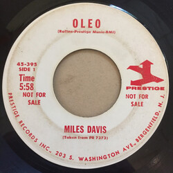 Miles Davis Oleo / Tune Up USED VINYL 7INCH 45 RPM PROMO
