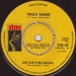 Judy Clay / William Bell Private Number USED VINYL 7INCH 45 RPM SINGLE