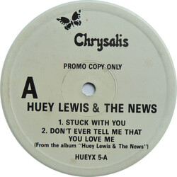 Huey Lewis & The News Stuck With You USED VINYL 12INCH PROMO