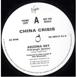 China Crisis Arizona Sky USED VINYL 12INCH 45 RPM PROMO